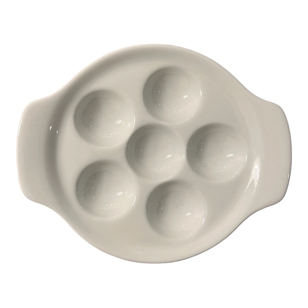White Porcelain Escargot Dish